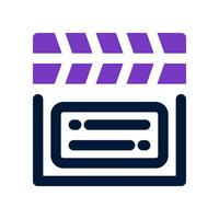 clapperboard icon. vector icon for your website, mobile, presentation, and logo design.