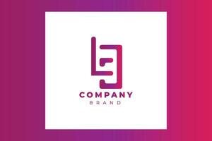 logo design template with the letter LG and gradient color. vector