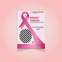 BREAST CANCER AWARENESS FLYER vector