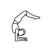 yoga actitud icono. contorno icono vector