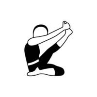 yoga pose icon. glyph icon vector