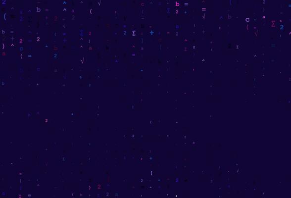 Light Blue, Red vector texture with mathematic symbols.