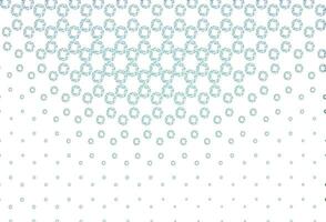 Light blue, green vector background with bubbles.