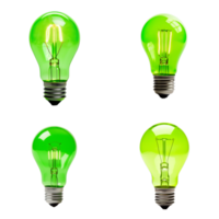 el verde bombillas - ai generado png