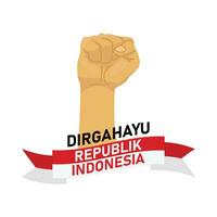 Indonesian independence anniversary vector