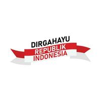 Indonesian independence anniversary vector