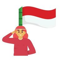 Indonesian independence anniversary vector
