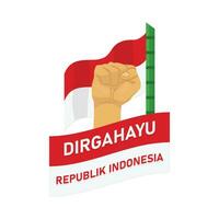 Indonesian independence anniversary vector