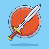 Sword and Shield Cartoon vector