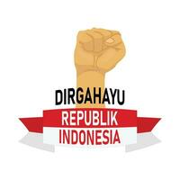 indonesio independencia aniversario vector