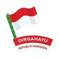 Indonesian independence anniversary vector