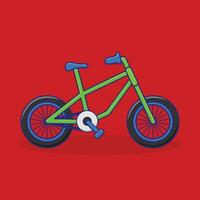 Green Bicycle Cartoon vector