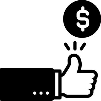 sólido icono para sacudida vector