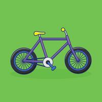 Purple Bicycle Cartoon vector