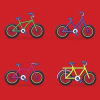 bicicleta dibujos animados colección vector