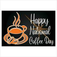 International Coffee Day background design vector