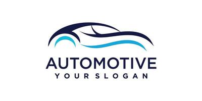 Automotive logo design with modern creative idea vector