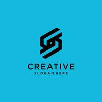 Letter S logo design with modern creative idea vector