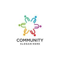 Community logo design with modern creative idea vector