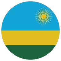 Rwanda flag circle shape. Flag of Rwanda round shape vector