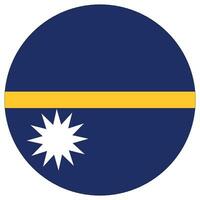 Nauru flag circle shape. Flag of Nauru round shape vector