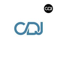 Letter CDJ Monogram Logo Design vector