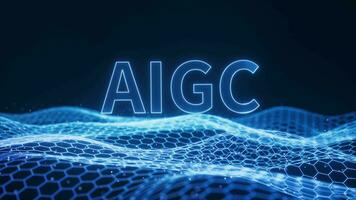 AIGC with AI generation concept, science and technology, 3d rendering. video