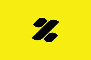 Minimal and creative letter z logo template on yellow Background vector