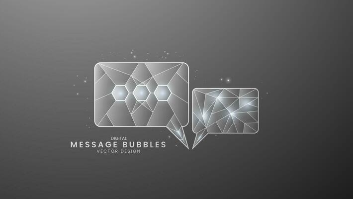 Speech bubbles chat. Low poly style vector illustration