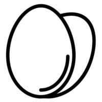 icono de línea de huevos vector