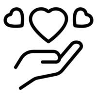 heart line icon vector