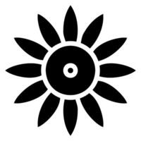 sunflower glyph icon vector