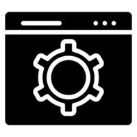 optimization analysis glyph icon vector