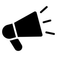 megaphone glyph icon vector