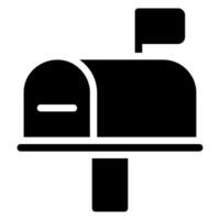 icono de glifo de buzón de correo vector