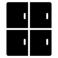 locker glyph icon vector