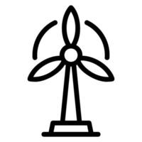 wind energy line icon vector