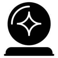 crystal ball glyph icon vector