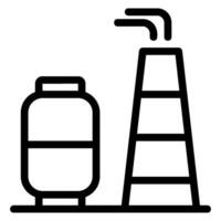 oil rig line icon vector