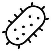 icono de línea de bacterias vector