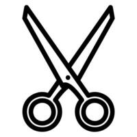 scissors line icon vector