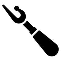 seam ripper glyph icon vector