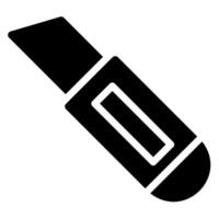 utility knife glyph icon vector