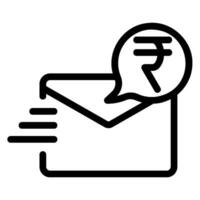 enviar icono de línea de dinero vector