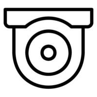 cctv camera line icon vector
