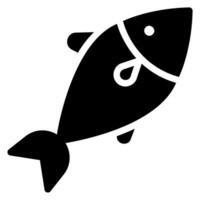 fish glyph icon vector