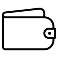 wallet line icon vector