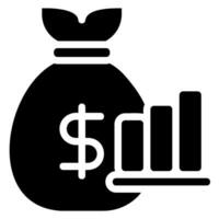 fiscal policy glyph icon vector