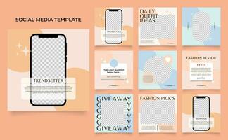 social media template banner blog fashion sale promotion vector