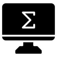 monitor glyph icon vector